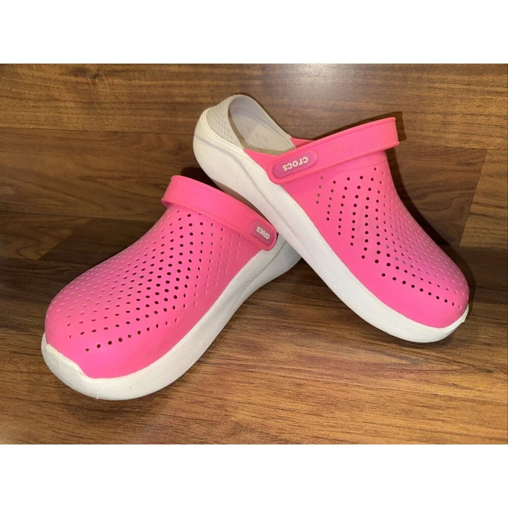 Pink Crocs LiteRide Clogs Sz 8 Women 6 Men